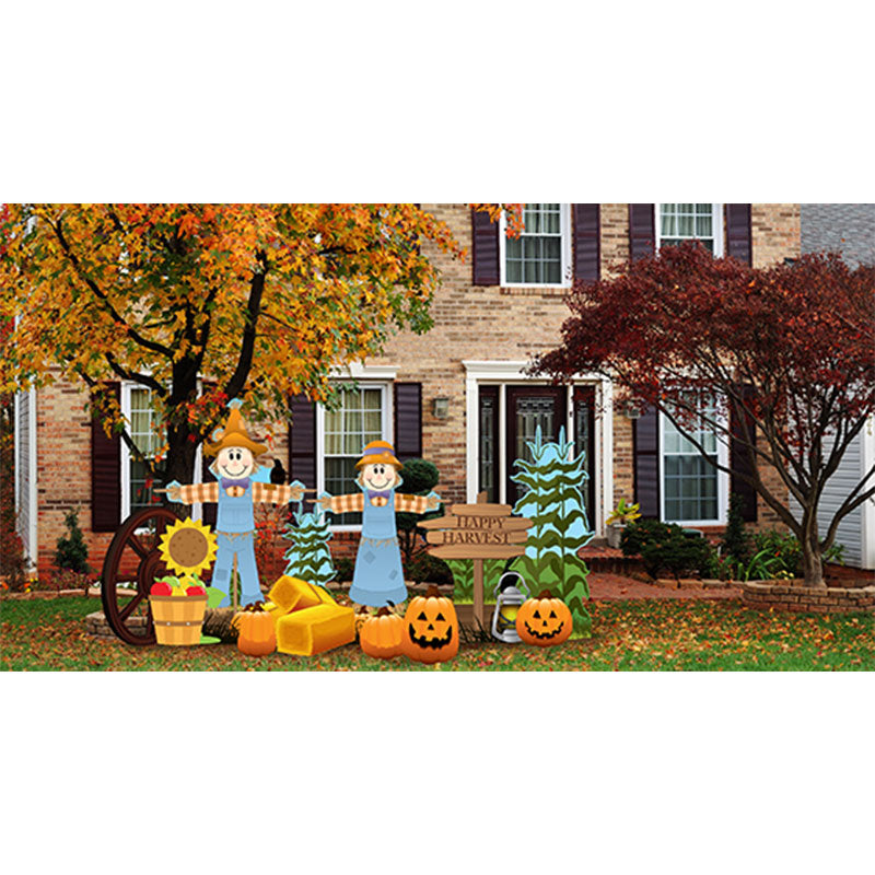 FALL HARVEST THEME SET Outdoor Yard Decor Standups Standees - Example
