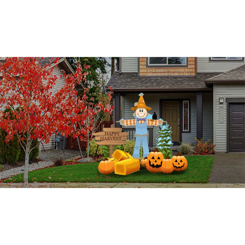 SCARECROW THEME SET Outdoor Yard Decor Standups Standees - Example