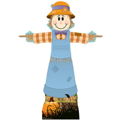 SCARECROW WOMAN Cardboard Cutout Standup Standee - Front