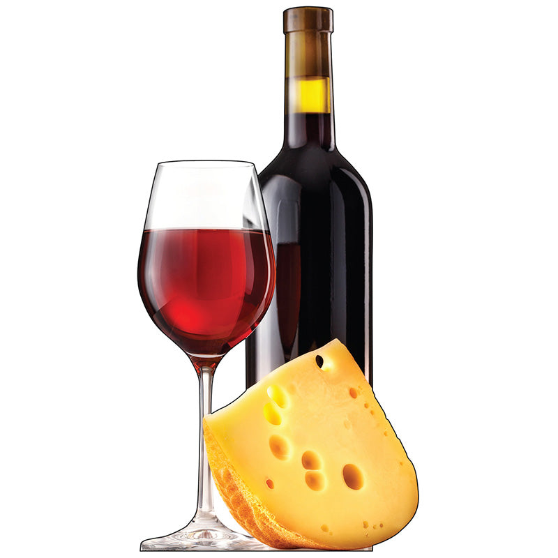 WINE AND CHEESE Cardboard Cutout Standup Standee - Front