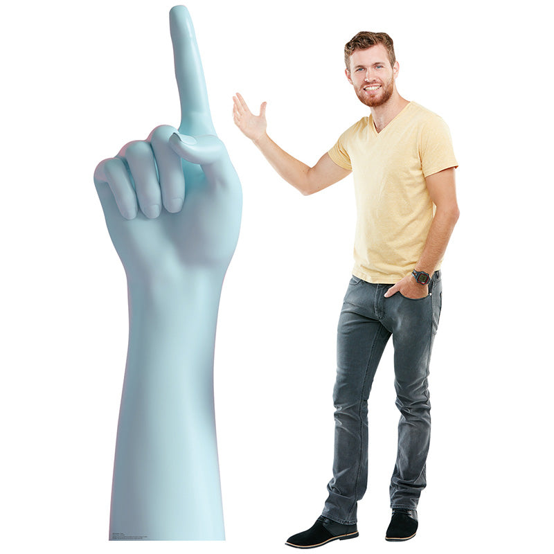 Number One Standee NUMBER ONE HAND Cardboard Cutout Standup Standee – StandingStills.com