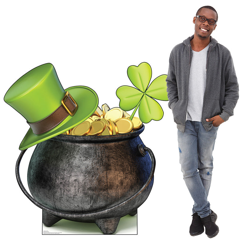 ST. PATRICK'S DAY POT OF GOLD Cardboard Cutout Standup Standee - Example