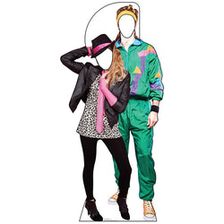 80S COUPLE STAND-IN Lifesize Cardboard Cutout Standup Standee - Front
