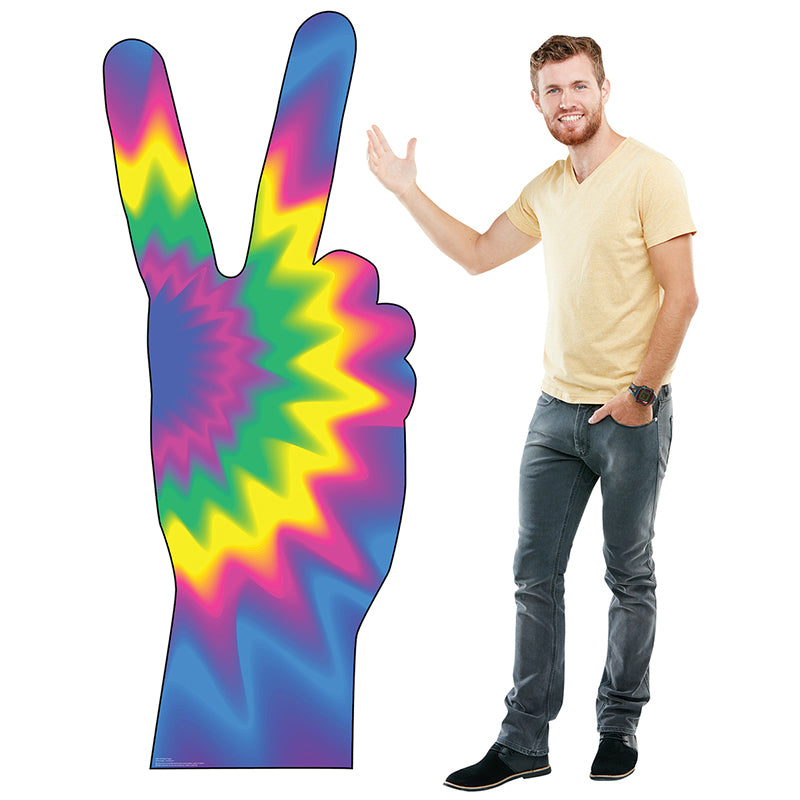 PEACE SIGN HAND Cardboard Cutout Standup Standee - Example