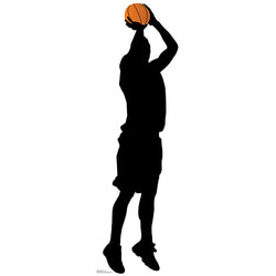 BASKETBALL PLAYER SILHOUETTE Lifesize Cardboard Cutout Standup Standee - Front