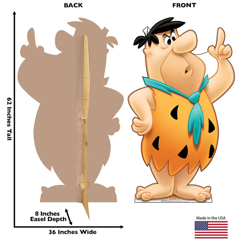 FRED FLINTSTONE "The Flintstones" Lifesize Cardboard Cutout Standup Standee - Back