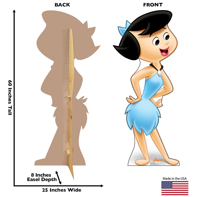 BETTY RUBBLE "The Flintstones" Lifesize Cardboard Cutout Standup Standee - Back