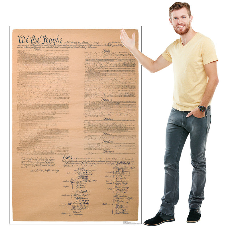 PREAMBLE TO U.S. CONSTITUTION Cardboard Cutout Standup Standee - Example