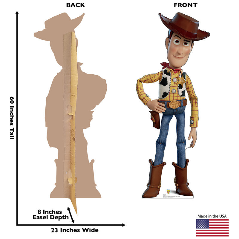 WOODY "Toy Story 4" Cardboard Cutout Standup Standee - Back