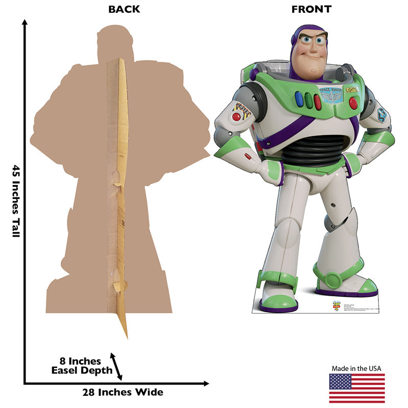 BUZZ LIGHTYEAR "Toy Story 4" Cardboard Cutout Standup Standee - Back