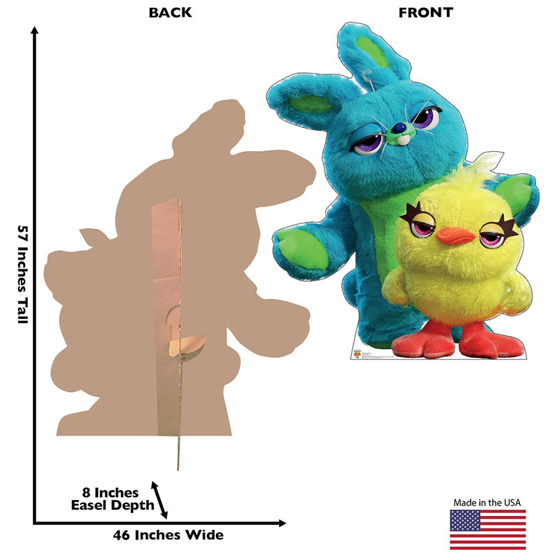 DUCKY & BUNNY "Toy Story 4" Cardboard Cutout Standup Standee - Back