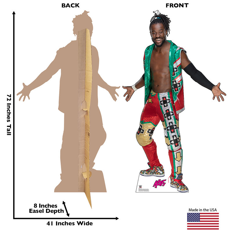 KOFI KINGSTON WWE Lifesize Cardboard Cutout Standup Standee - Back