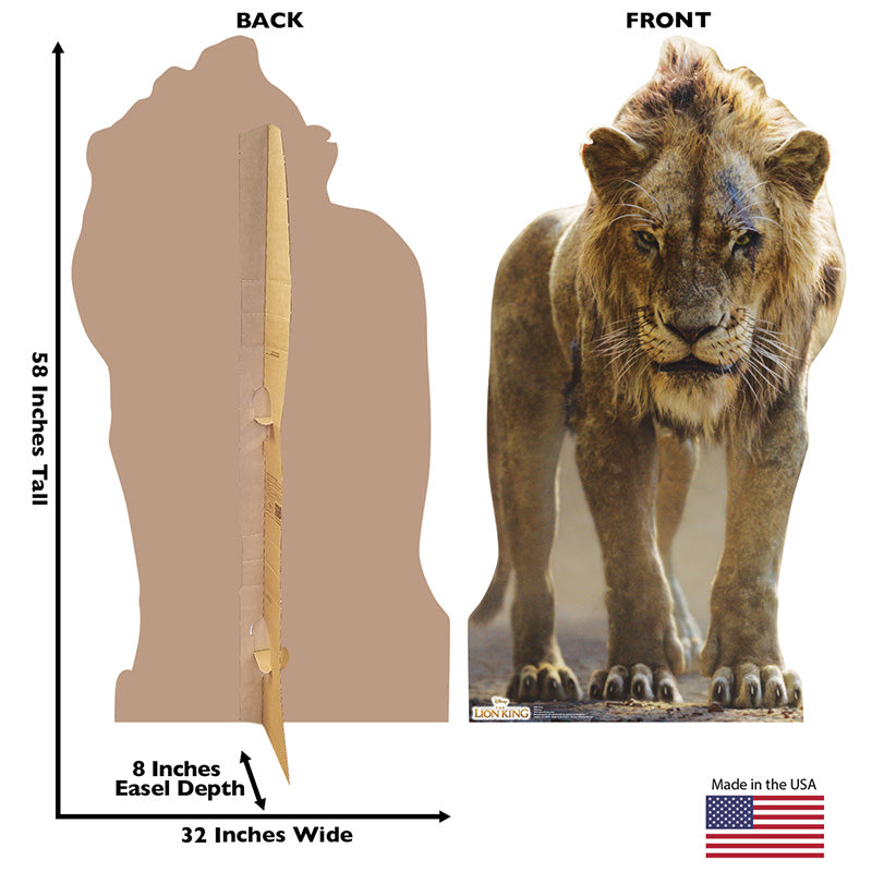 SCAR "The Lion King (2019)" Lifesize Cardboard Cutout Standup Standee - Back