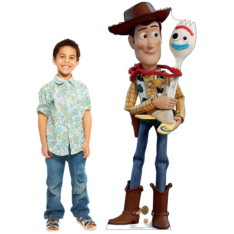 WOODY & FORKY "Toy Story 4" Cardboard Cutout Standup Standee - Example