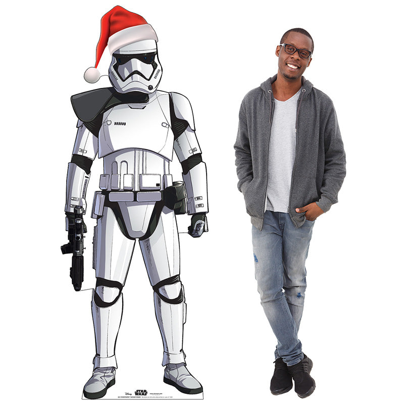 CHRISTMAS STORMTROOPER "Star Wars" Lifesize Plastic Outdoor Cutout Standup Standee - Example