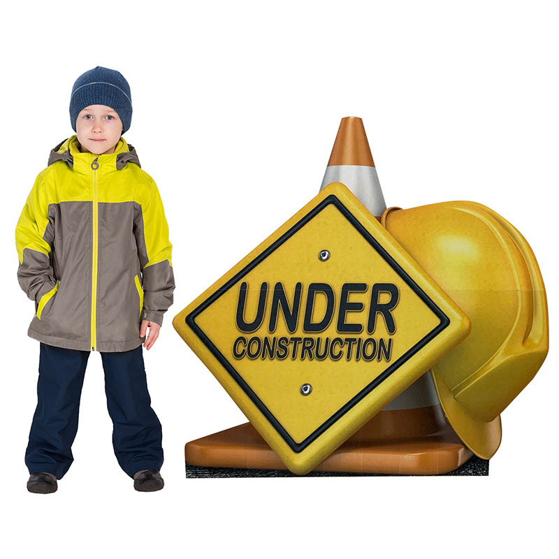 UNDER CONSTRUCTION Cardboard Cutout Standup Standee - Example