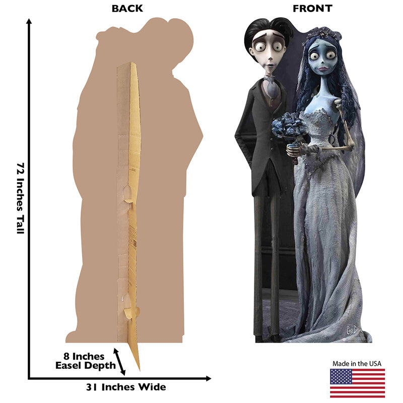 EMILY & VICTOR "The Corpse Bride" Lifesize Cardboard Cutout Standup Standee - Back
