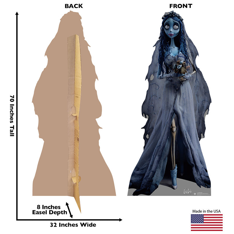 EMILY "The Corpse Bride" Lifesize Cardboard Cutout Standup Standee - Back