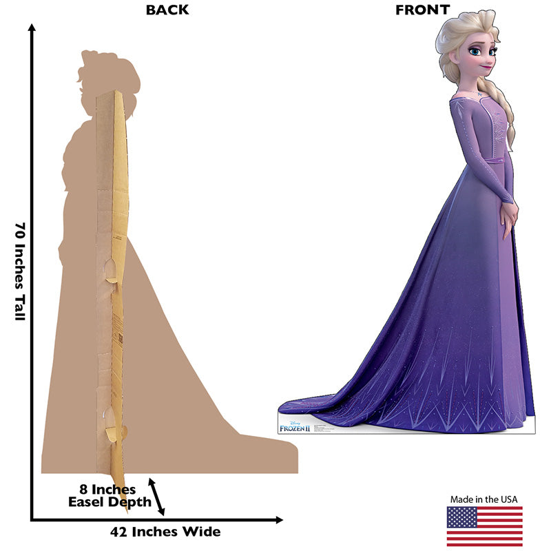ELSA SPECIAL COLLECTOR'S EDITION "Frozen 2" Lifesize Cardboard Cutout Standup Standee - Back