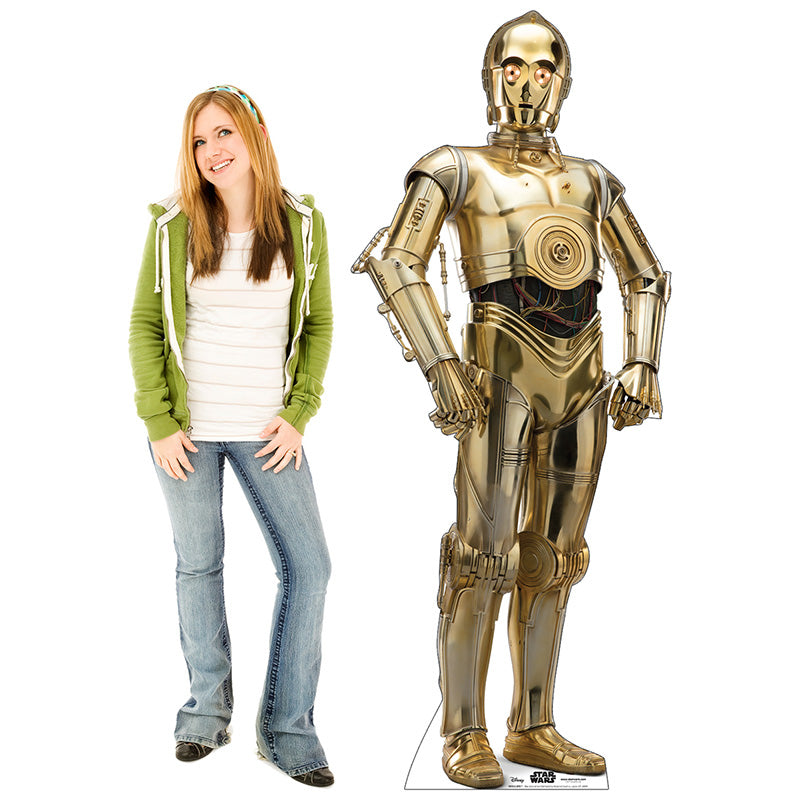 C-3PO "Star Wars: The Rise of Skywalker" Lifesize Cardboard Cutout Standup Standee - Example