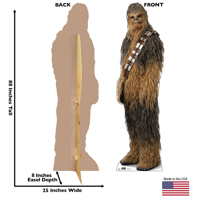 CHEWBACCA "Star Wars: The Rise of Skywalker" Lifesize Cardboard Cutout Standup Standee - Back