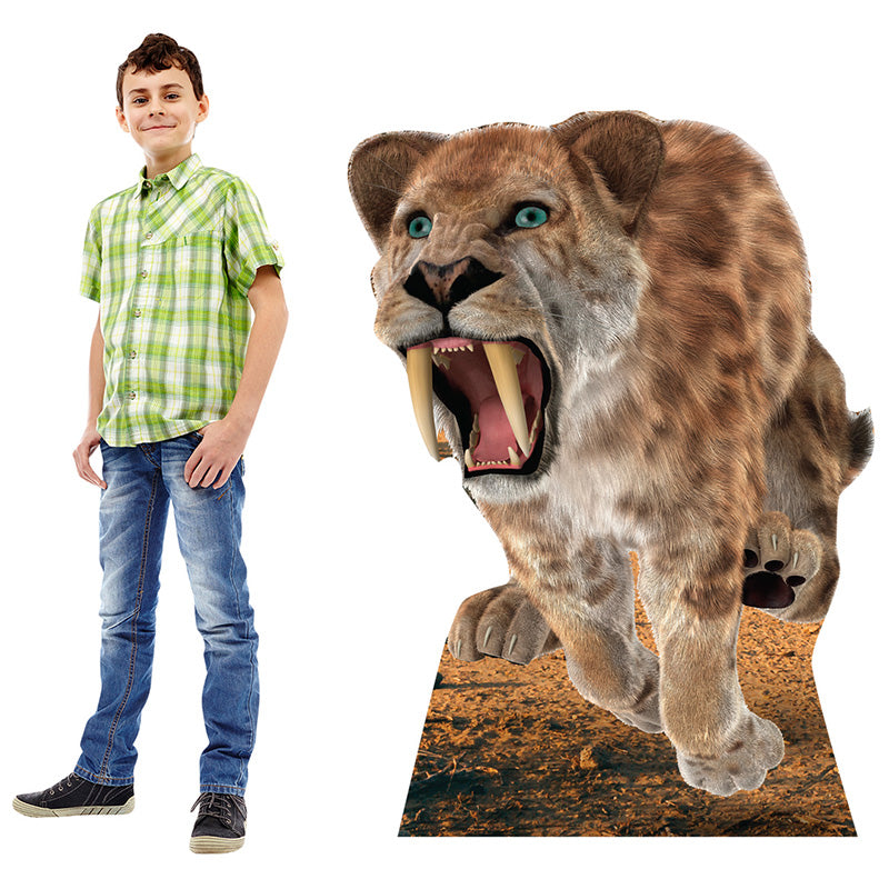 SABER-TOOTHED TIGER Cardboard Cutout Standup Standee - Example