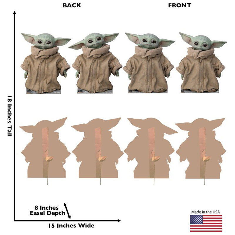 THE CHILD SET OF 4 "Star Wars: The Mandalorian" Lifesize Cardboard Cutout Standups Standees - Back
