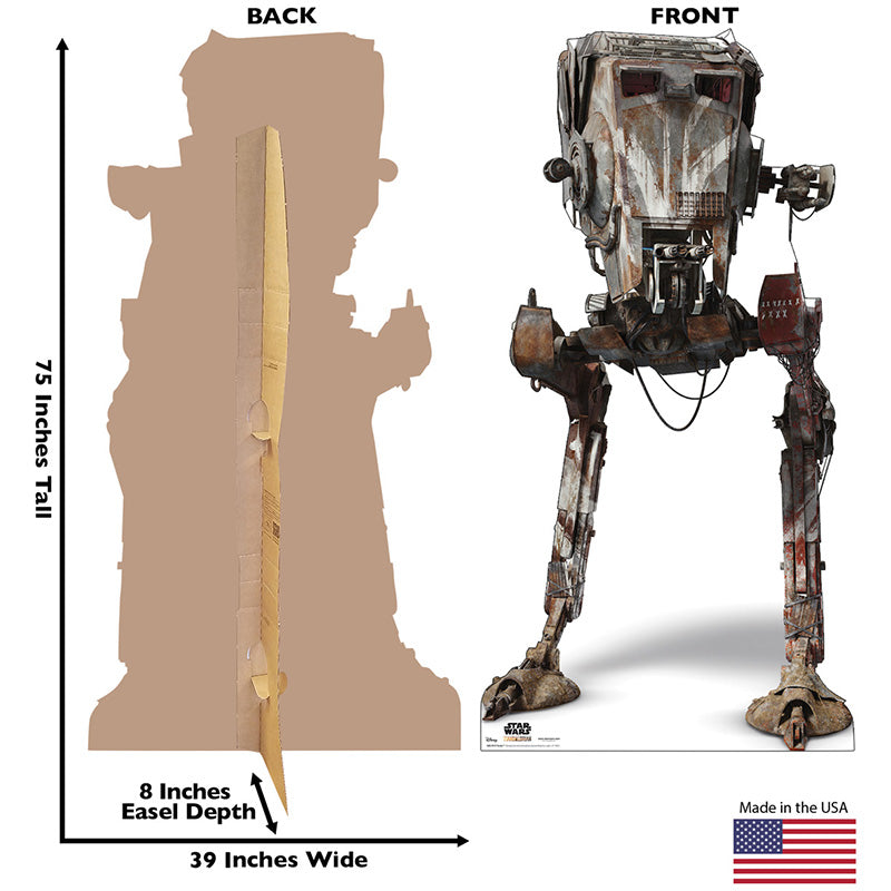 AT-ST RAIDER "Star Wars: The Mandalorian" Lifesize Cardboard Cutout Standup Standee - Back