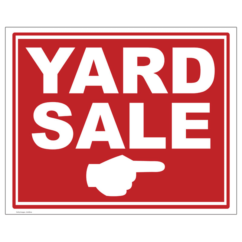 YARD SALE RIGHT Plastic Outdoor Yard Sign Decor - Front