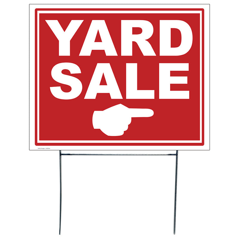YARD SALE RIGHT Plastic Outdoor Yard Sign Decor - Example
