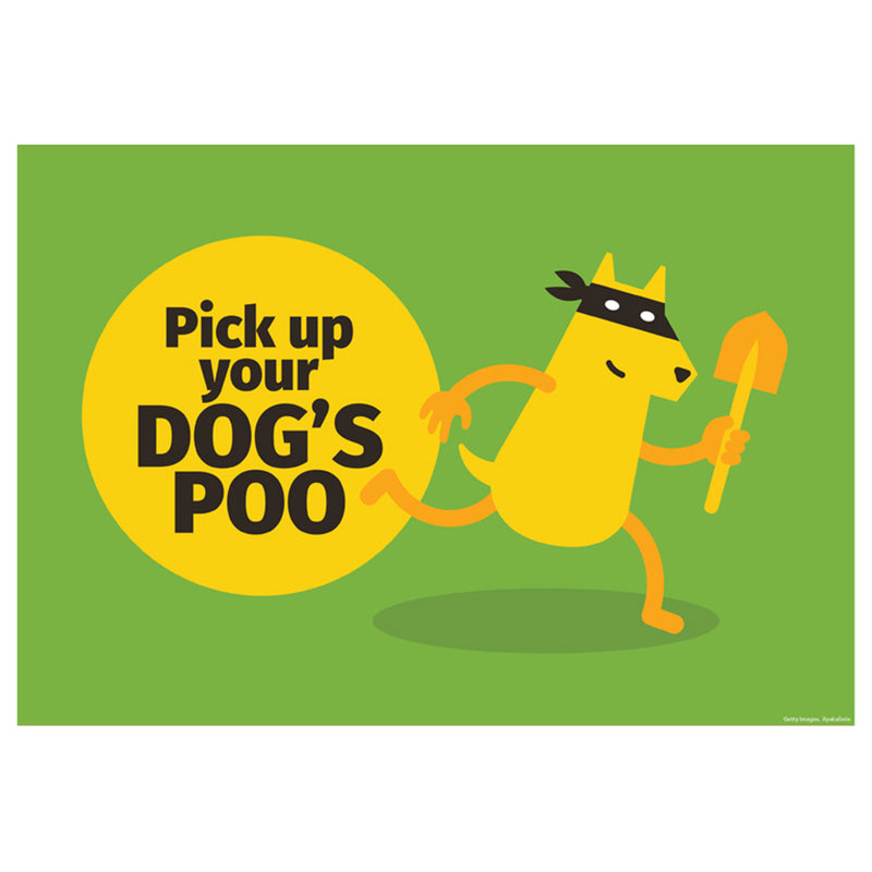 PICK UP YOUR DOG'S POO Plastic Outdoor Yard Sign Decor - Front