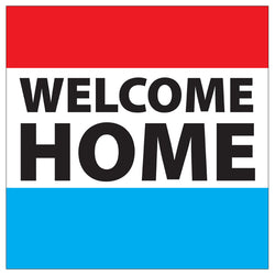 WELCOME HOME Plastic Outdoor Yard Sign Decor - Front