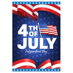 4TH OF JULY Plastic Outdoor Yard Sign Decor - Front