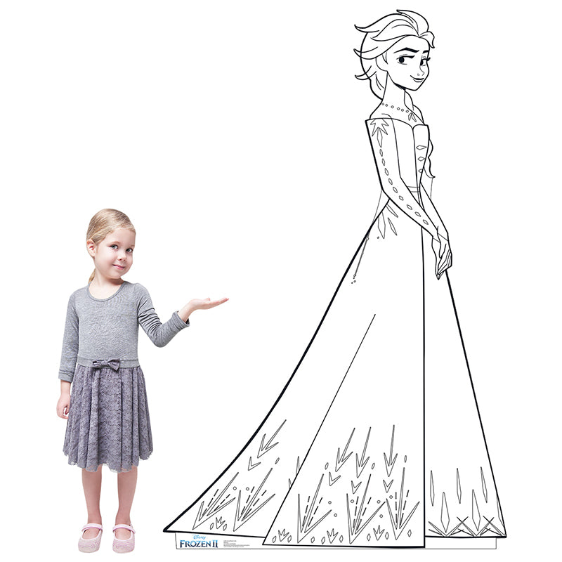 COLOR ME ELSA FROM "FROZEN 2" Cardboard Cutout Standup / Standee