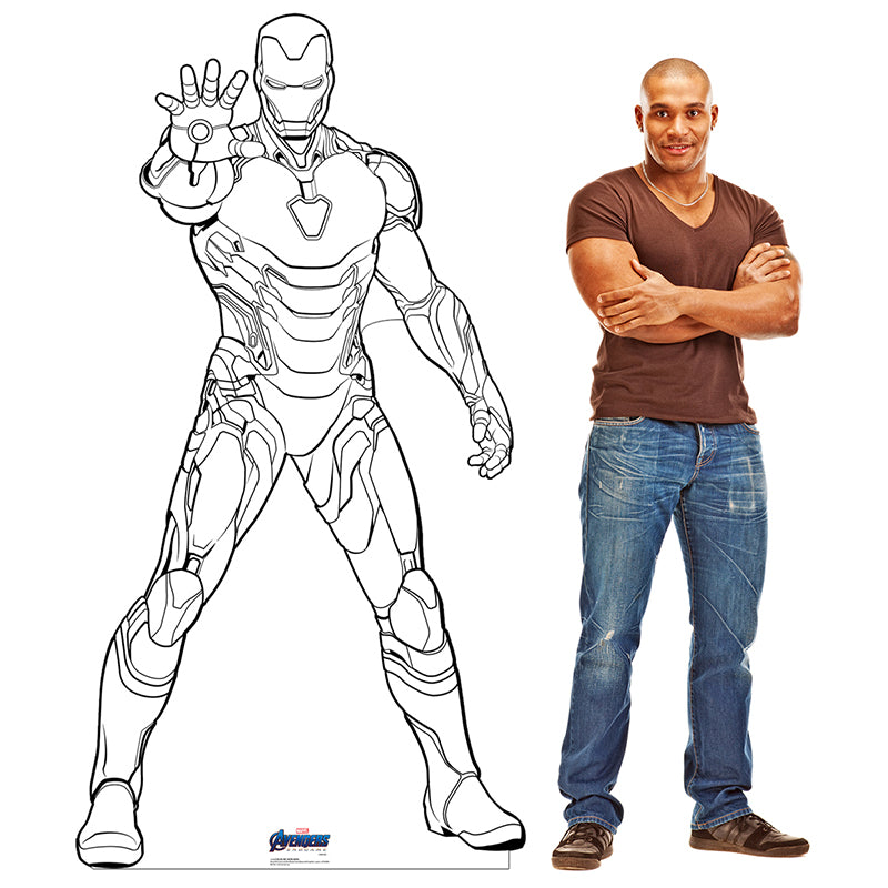 COLOR ME IRON MAN FROM "THE AVENGERS" Cardboard Cutout Standup / Standee