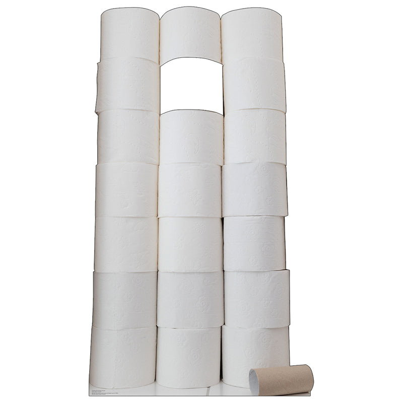 TOILET PAPER HOARDER STAND-IN Cardboard Cutout Standup / Standee