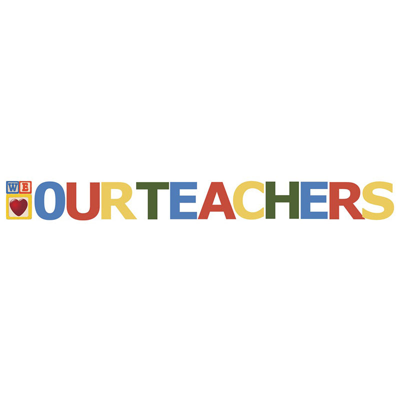 WE LOVE OUR TEACHERS Set of 12 Plastic Outdoor Yard Sign Standups / Standees