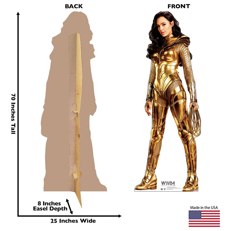 WONDER WOMAN (GOLD) "Wonder Woman 1984" Cardboard Cutout Standup / Standee