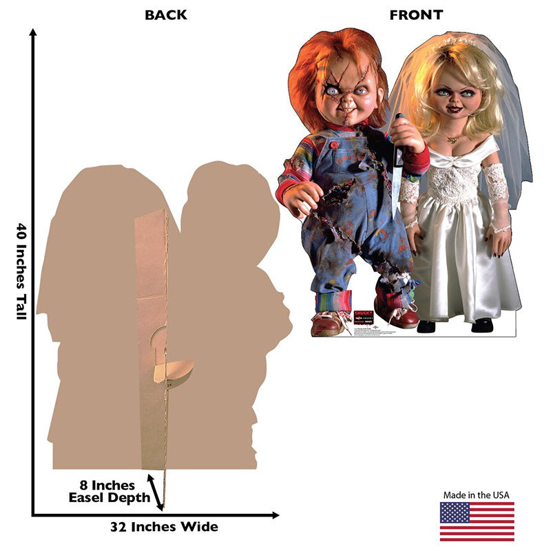 CHUCKY AND BRIDE "Child's Play" Cardboard Cutout Standup / Standee