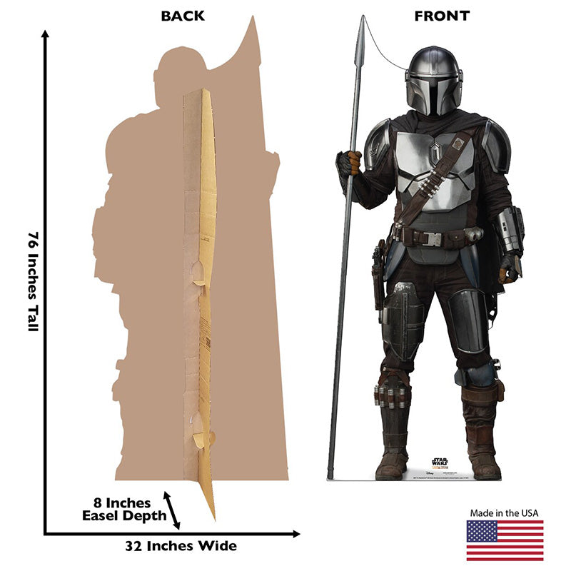 MANDALORIAN WITH SPEAR "Star Wars: The Mandalorian" Cardboard Cutout Standup / Standee