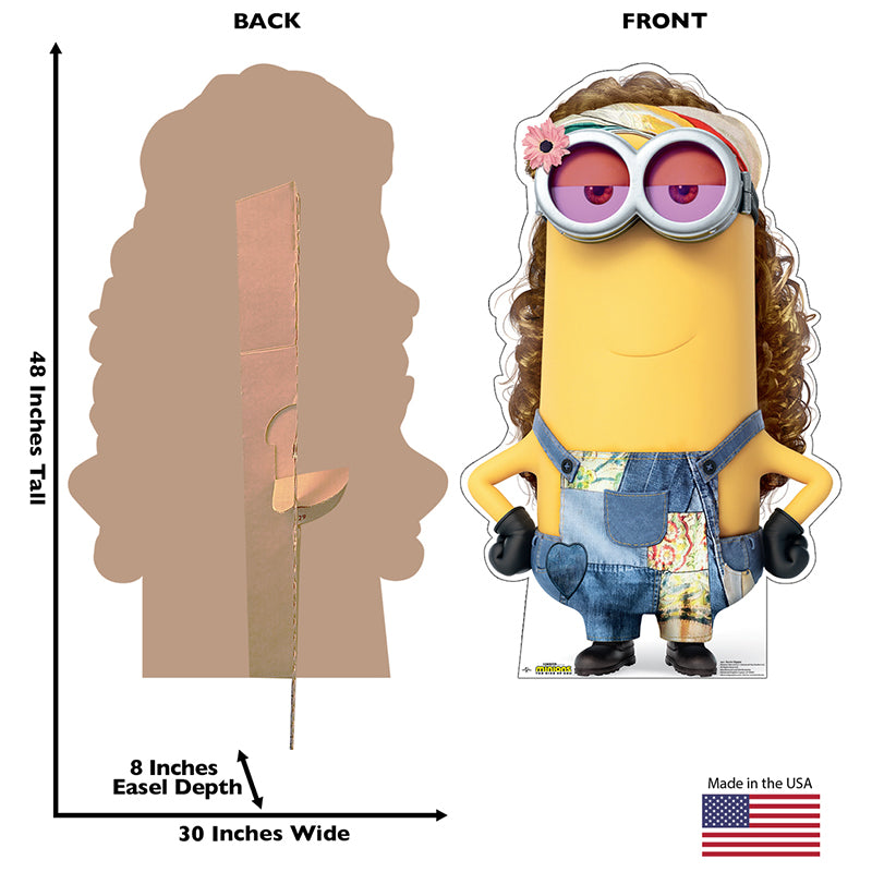 KEVIN AS HIPPIE "Minions: The Rise of Gru" Cardboard Cutout Standup / Standee
