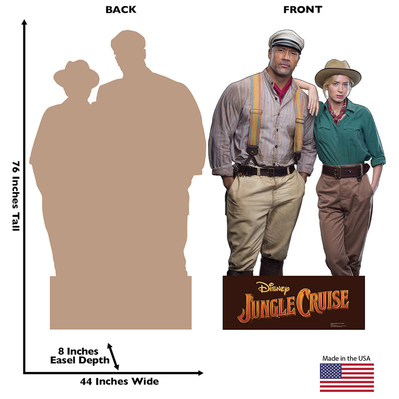 FRANK WOLFF AND DR. LILY HOUGHTON "Jungle Cruise" Cardboard Cutout Standup / Standee