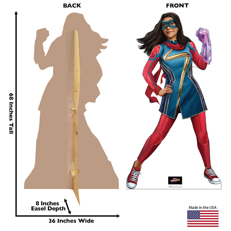 MS MARVEL / KAMALA KHAN Ms Marvel Lifesize Cardboard Cutout Standup ...