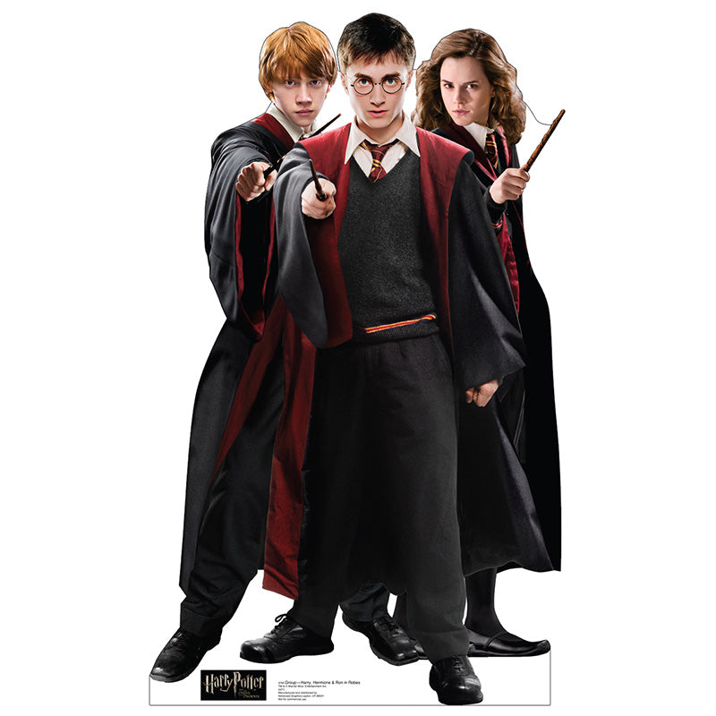 HARRY, HERMIONE AND RON "Harry Potter" Cardboard Cutout Standup / Standee