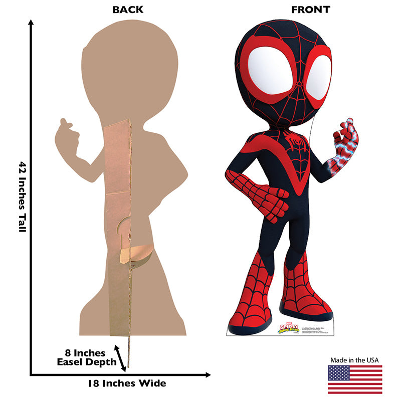 SPIN / MILES MORALES "Spidey and His Amazing Friends" Cardboard Cutout Standup / Standee
