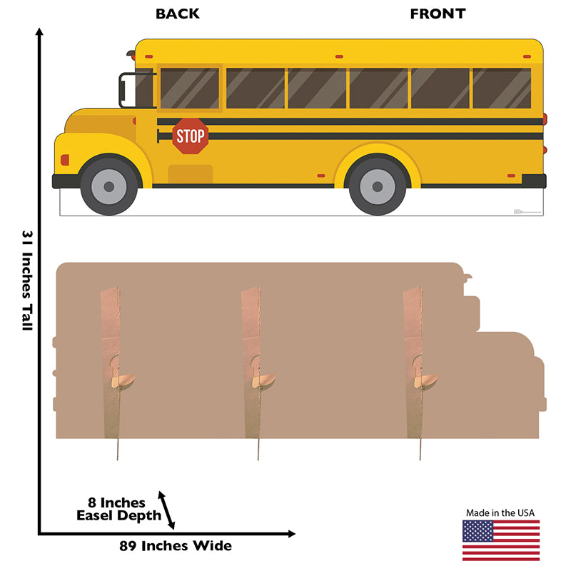 SCHOOL BUS Cardboard Cutout Standup Standee – StandingStills.com