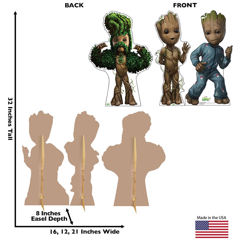Simple Groot Custom GROOT 3-PIECE SET of I Am Groot Cardboard Cutout Standups Standees ...