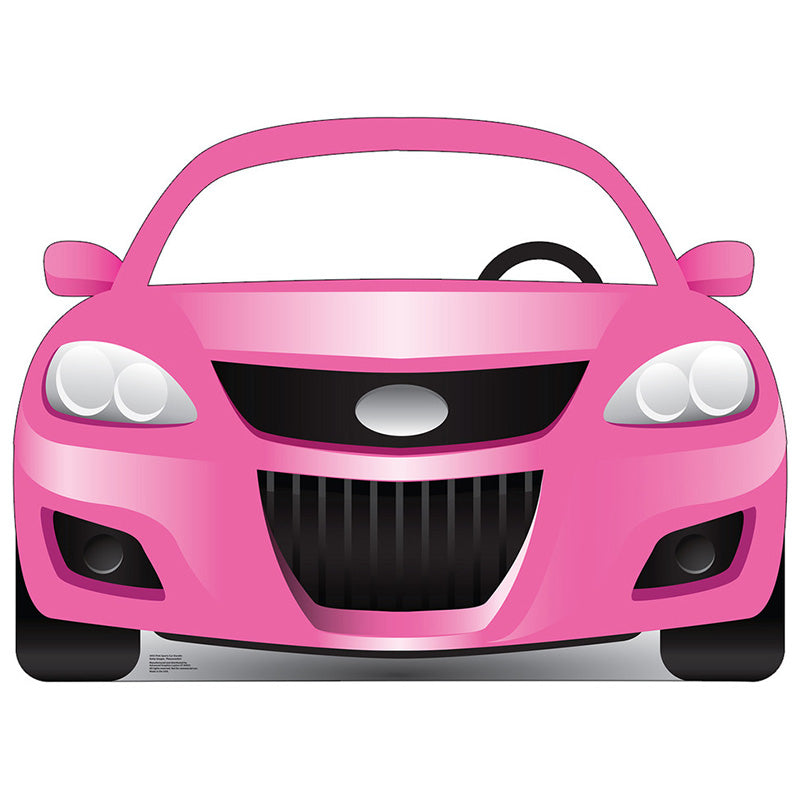 PINK SPORTS CAR STAND-IN Cardboard Cutout Standup / Standee