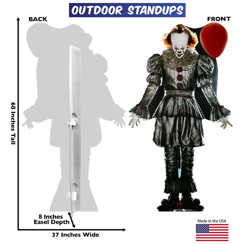 PENNYWISE THE DANCING CLOWN "It" Plastic Outdoor Yard Decor Standup / Standee