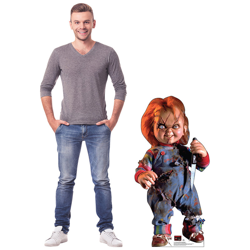 CHUCKY WITH KNIFE "Child's Play" Plastic Outdoor Yard Decor Standup / Standee